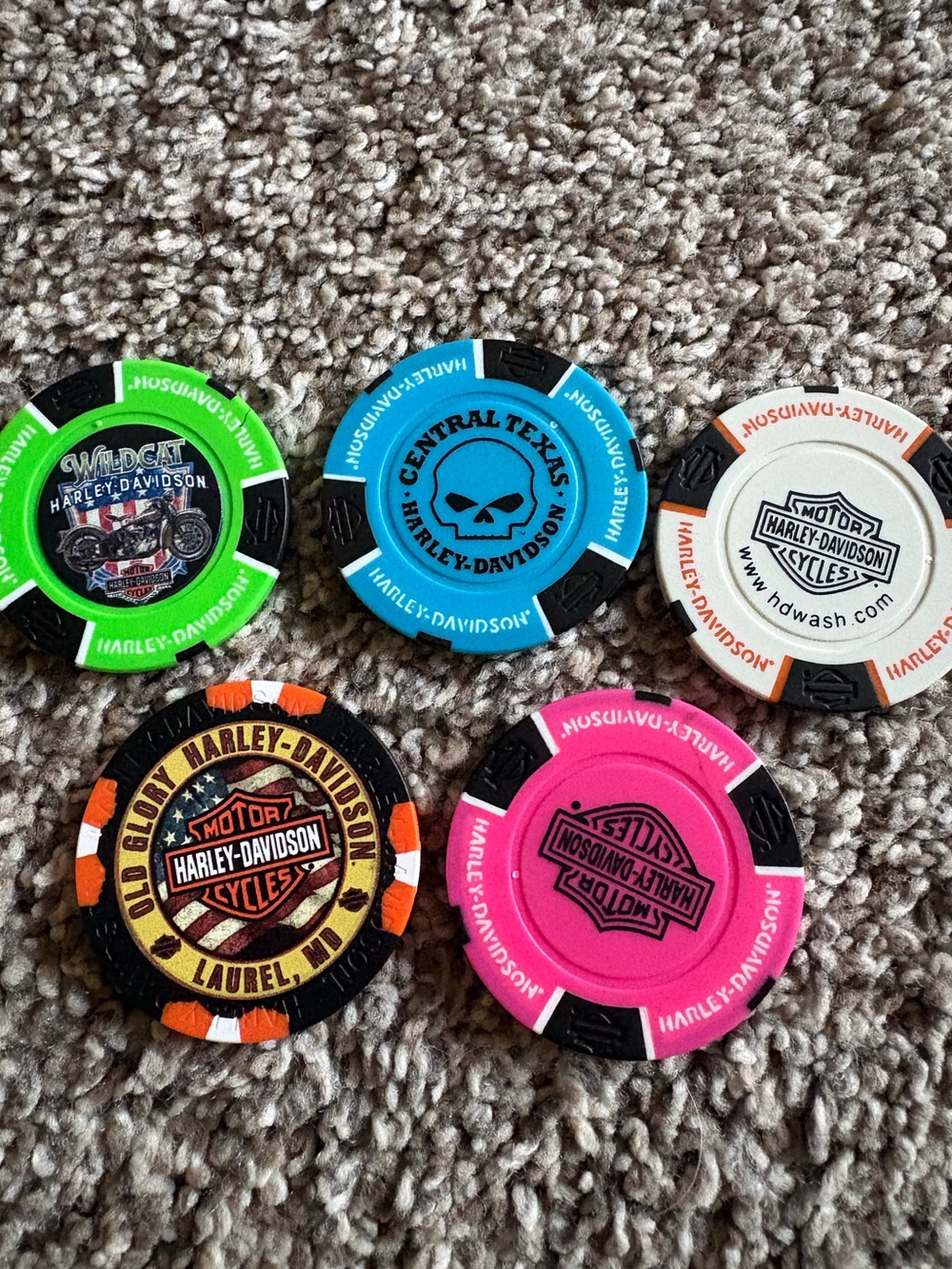 Harley-Davidson poker chips